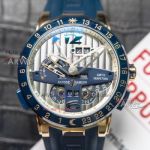 Perfect Replica TWA Factory Ulysse Nardin El Toro Black Toro Perpetual Calendar Blue Watch